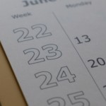 Close-up of calendar