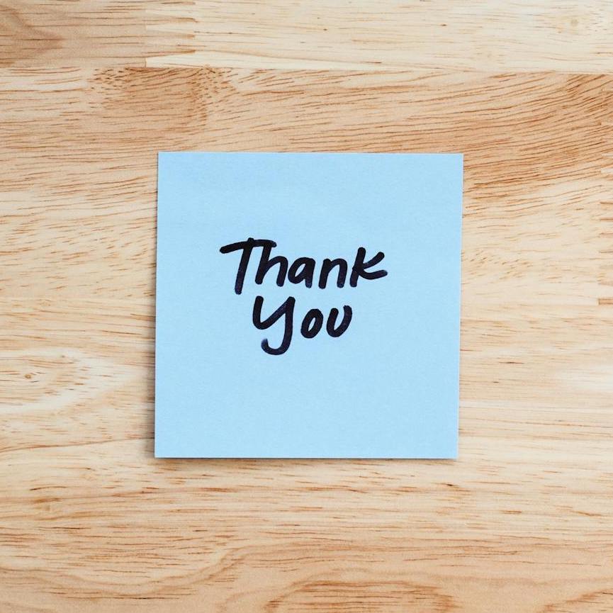 Thank You note